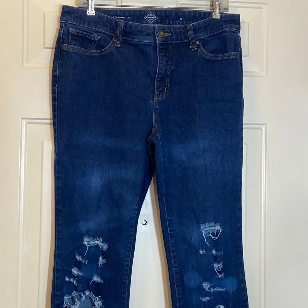10/$50 St Johns By Quality Apparel Straight Leg Women Jeans Size 12